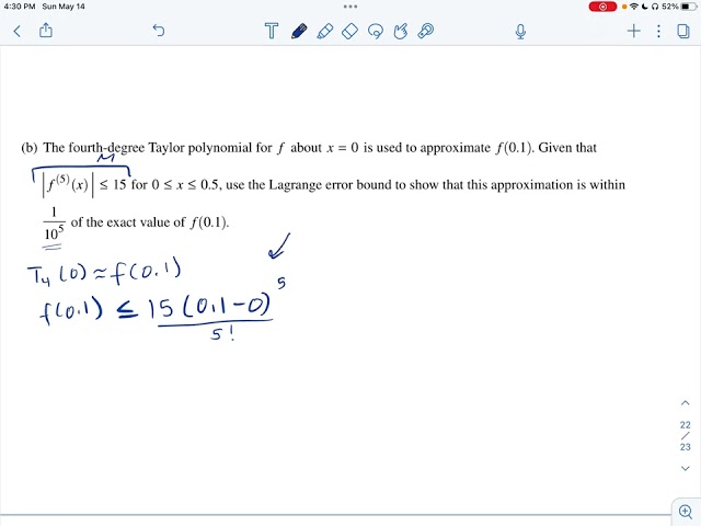 AP Calculus BC Exam 2023 - FRQ 6 (Non Calculator)