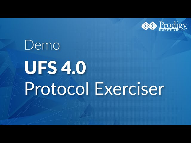 UFS 4.0 Exerciser Demo & Feature Overview