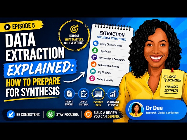 How to Extract Data for a Systematic Review I systematic review step by step guide I Dr Dee