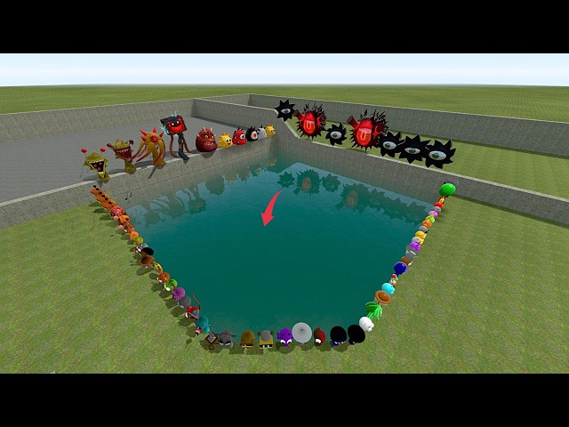 SPARTAN Kicks Every Sprunki Character the Giant Water Pit! | Garry's Mod #2