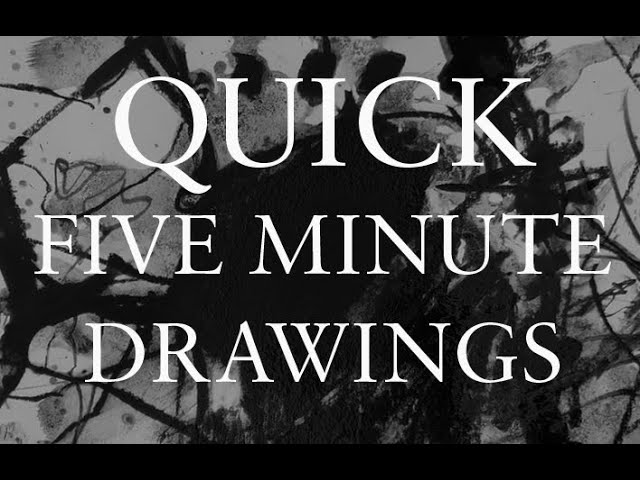 2 Quick FIVE MINUTE Drawings. Compressed charcoal sketching - Lewis Noble