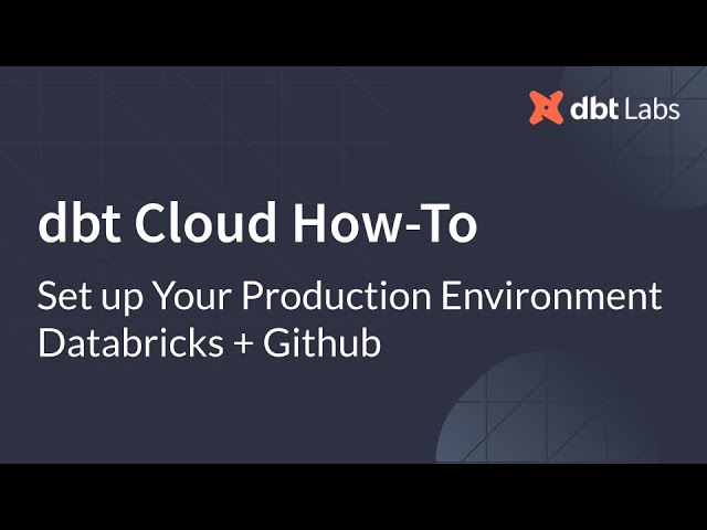 Set up Your Production Environment Databricks + Github