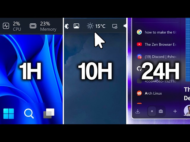Windows Customization in 1 hour vs 10 hours vs 24 hours