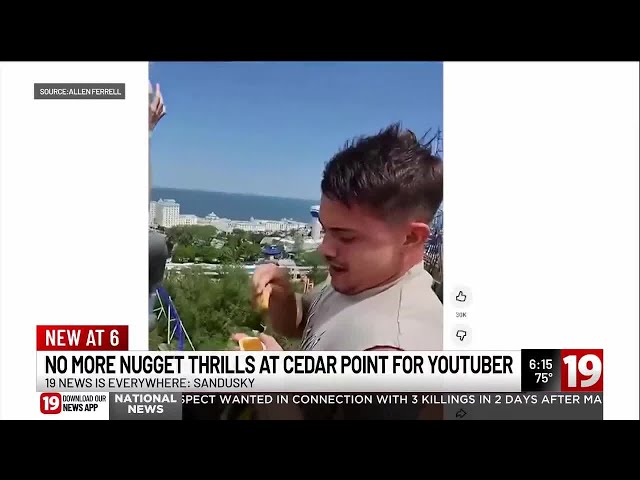 Cedar Point bans man for eating chicken McNuggets while riding Millennium Force