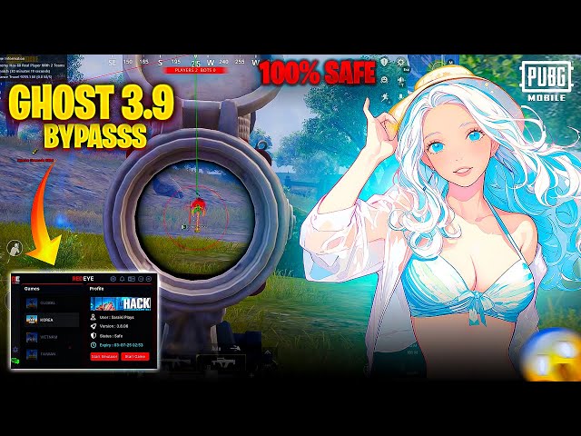 PUBG MOBILE 3.9 🔥 Gameloop hack + Esp 🤤+ Skin 😍+ Aimbot🥶 100% SAFE ON MAIN ID 3.9🔵| GHOST BYPASS 3.9