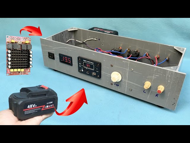 Building a 3-Channel Power Amplifier Using a PVC Enclosure and Handheld Drill Batteries
