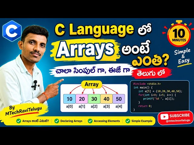 Arrays in programming language @mtechravitelugu 