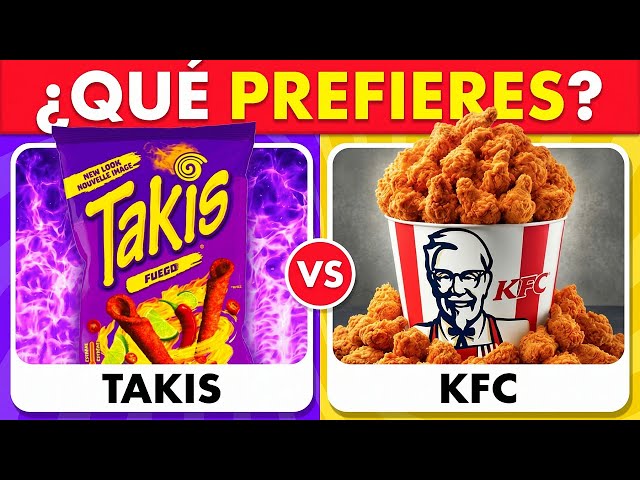 ¿Qué prefieres...? Quiz de Snacks y Comida Chatarra 🍭🍟🍔 | Edición Comida