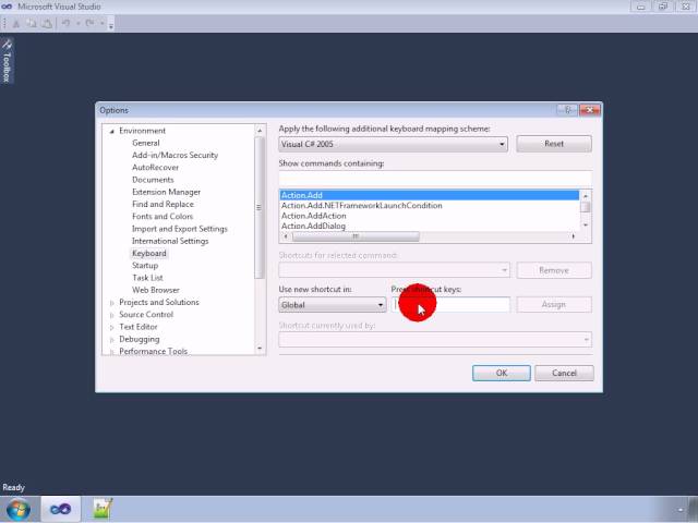 How to enable Code Alignment shortcuts in Visual Studio