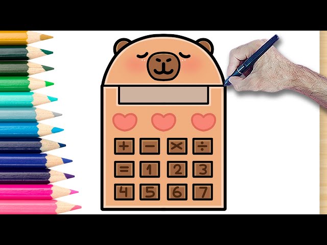 Cómo Dibujar una CAPIBARA versión CALCULADORA | Paso a Paso