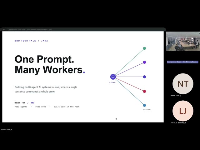Nevin Tom - One Prompt. Many Workers. Building Multi Agent AI Systems in Java (August 2026)