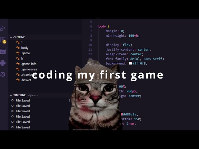 coding my first lil game 🍓 | starting with html & css
