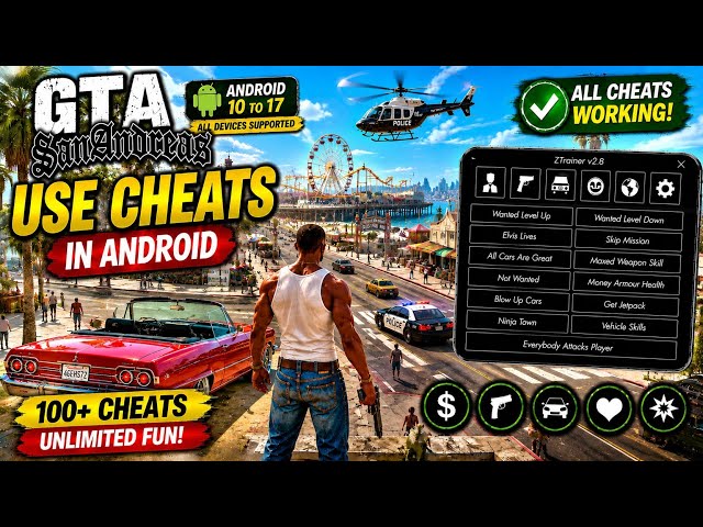 How to Use Cheats in GTA SA Android | All Cheats Working