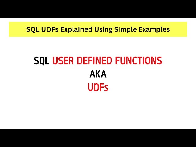 SQL User Defined Functions aka UDFs.