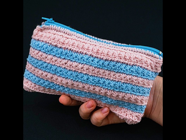 How to Crochet Easy Star Stitch Pouch | Makeup Bag Tutorial | Miarti - Crochet and Knitting🧶