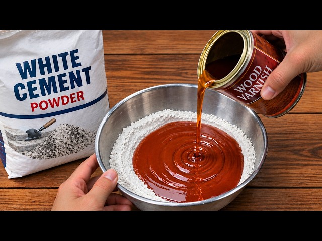 Mix VARNISH with WHITE CEMENT and see what no one told you 😱! Amazing Idea!