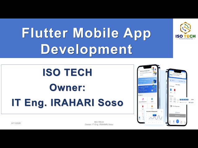 Flutter Mobile Application Develepment by ISO TECH