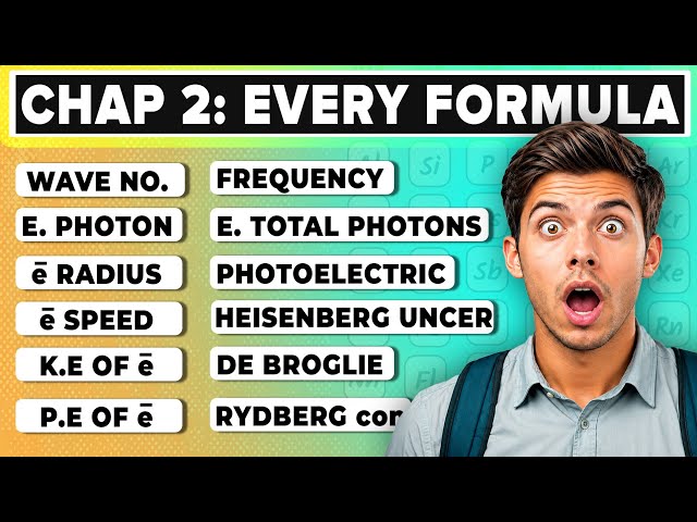 Every Formula of Atomic Structure Explained 