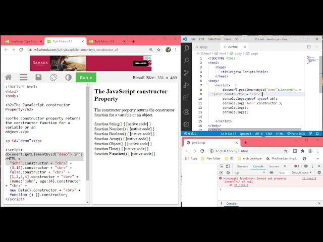 W3School JavaScript Type Conversion P1