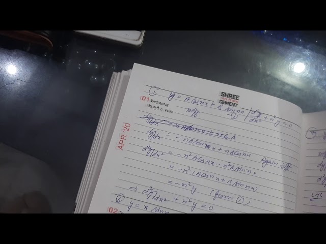 Maths Class 12th Differential Equations Ex.11.3 of Elements