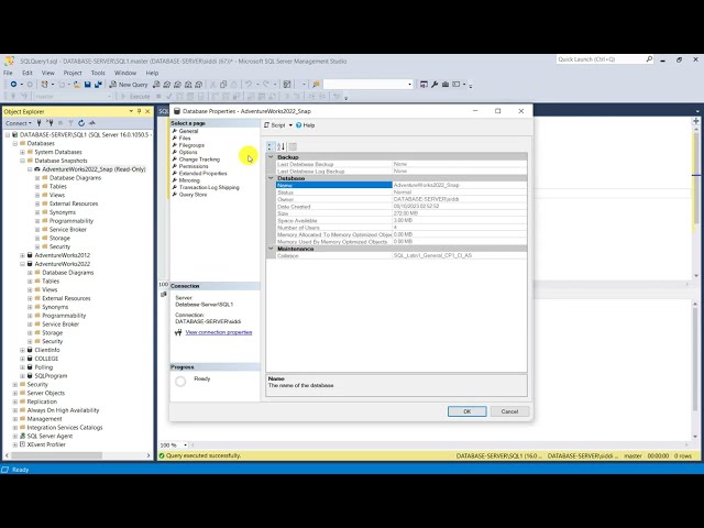 How to Create Database Snapshot in SQL Server