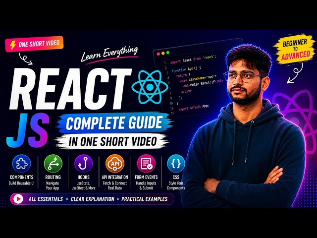 Master React JS in One Short Video | Complete Crash Course for Beginners