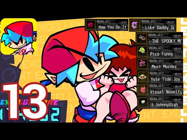 Friday Night Funkin Mobile | Gameplay Walkthrough Part 13 - Week 1-7 + Newgrounds Achievements