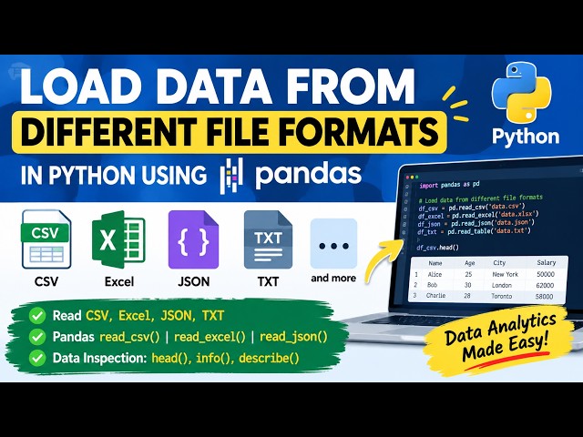 How to Load Data from Different File Formats in Python | Pandas Tutorial for Beginners( XML file)