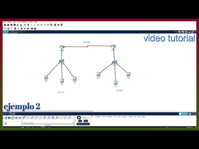 Cisco Packet Tracer – video 2: How to create a network using 2 routers quickly and easily.