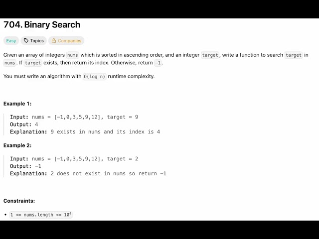 704  Binary search