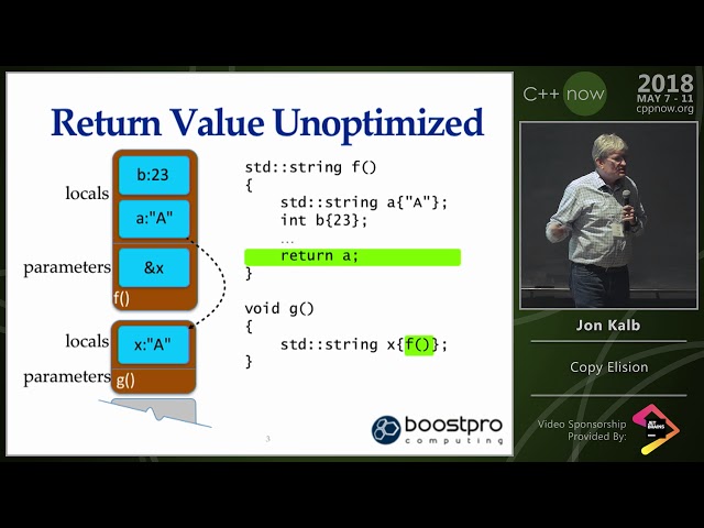 C++Now 2018: Jon Kalb “Copy Elision”