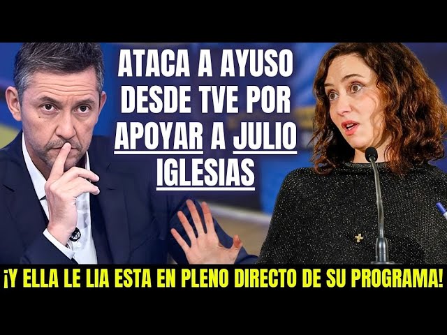 Javier Ruiz attacks Ayuso for defending Julio Iglesias 😱 and tears her apart live on TVE! 😱