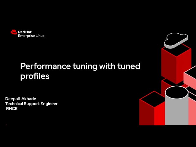 Performance tuning using tuned on a RHEL system