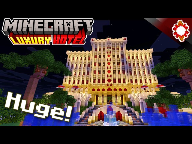 HOTEL MEGABUILD! - Minecraft How to Build a Luxury Hotel Tutorial