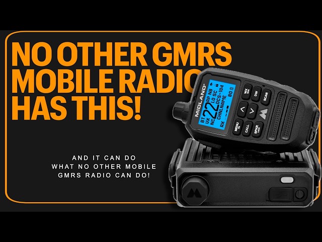 Midland MXT295 Pro GMRS Mobile Radio With Bluetooth Wireless Microphone