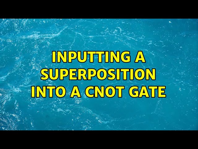 Inputting a superposition into a cNOT gate