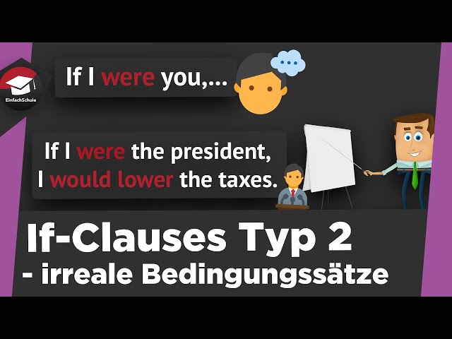 If-Clauses Type 2 simply explained - unreal conditional sentences - use, formation - If-Clause pr...