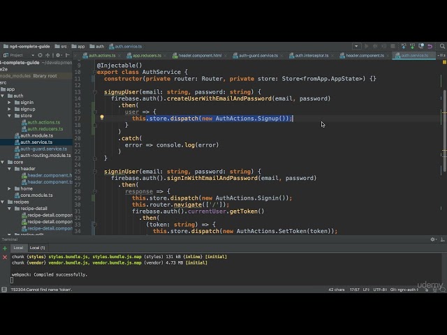 Handling the Auth Token