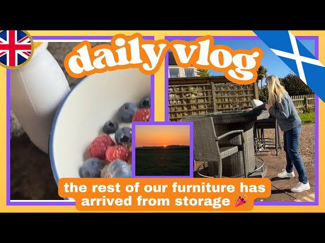 DAILY VLOG: Saturday 5th April - removals day #2, our garden furniture is here!! What I ate today