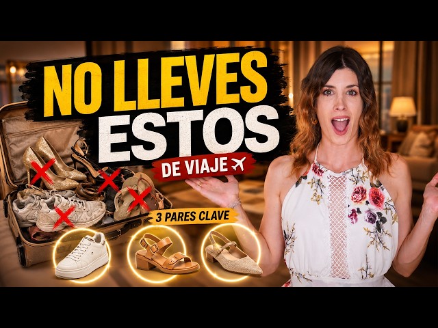 Con solo 3 ZAPATOS de viaje para CAMINAR TODO EL DÍA (y verte elegante) | por tu asesora de imagen