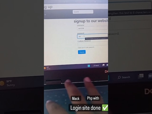 login project website with php html css #php #shorts #web #html