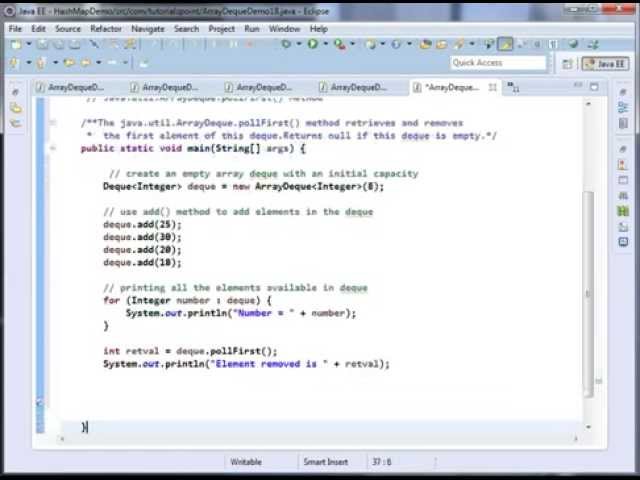 Java util ArrayDeque pollFirst Method   Java util ArrayDeque pollLast Method