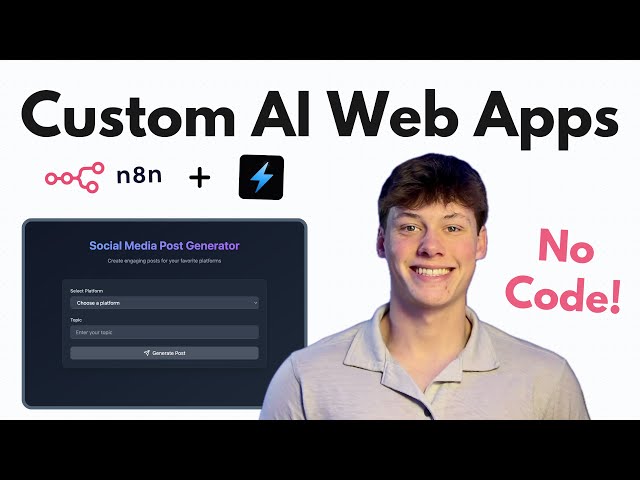 Create ANY AI-Powered Web App in Minutes with Bolt and n8n (No Code)
