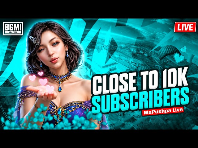 CLOSE TO 10K SUBSCRIBERS❤️MS PUSHPA LIVE  #bgmilive #verticallive #shortslive