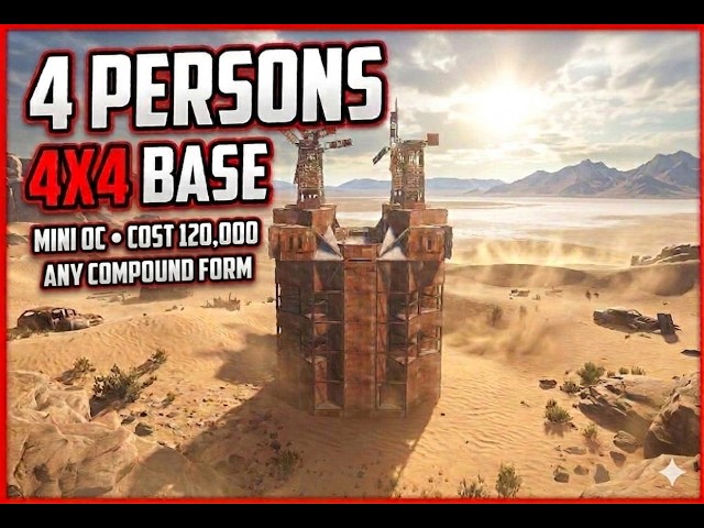 Rust 4x4 Trio-Quad Base desgin Tutorial/mini OC/meta peak/any type place compound/hide tc