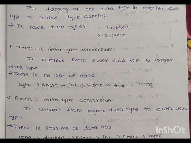 Type Casting: Implicit and Explicit Typecasting