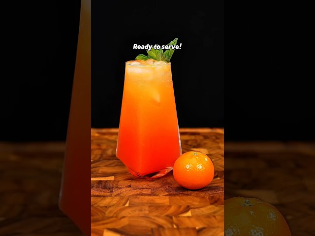 Making Mandarins Sunrise - Refreshing Drink 🍊✨ from @kochiasmr #shorts