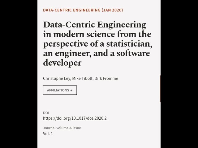 Data-Centric Engineering in modern science from the perspective of a statistician, an... | RTCL.TV