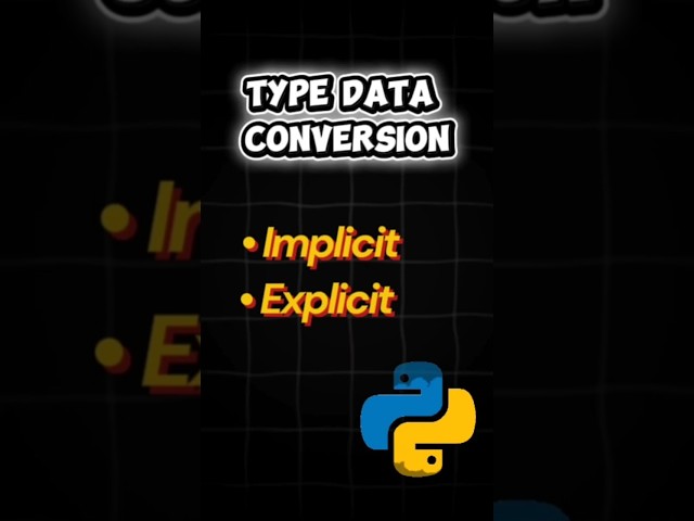 👉 Type Conversion in Python | Implicit vs Explicit | Python Shorts 🐍
