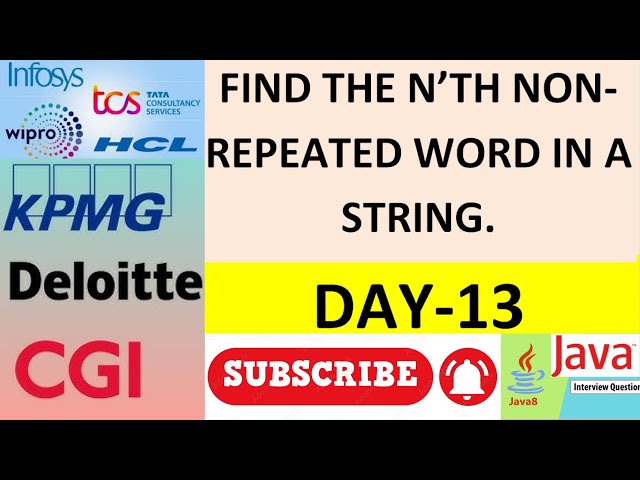 TCS|INFOSYS|HCL|ACCENTURE|MNC.. Coding Question Using Java & Java8 Stream API For 2-3+Yrs Exp Day-13